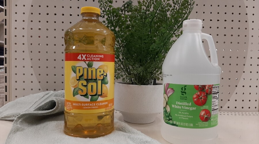 Pine-Sol and vinegar