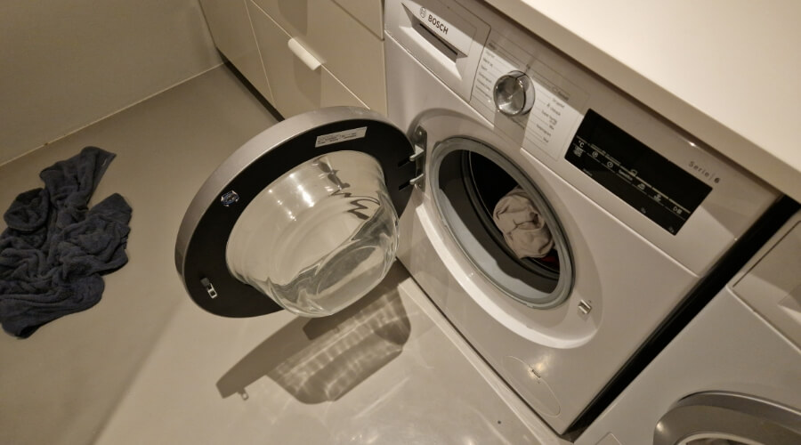 Bosch washing machine with its door opened